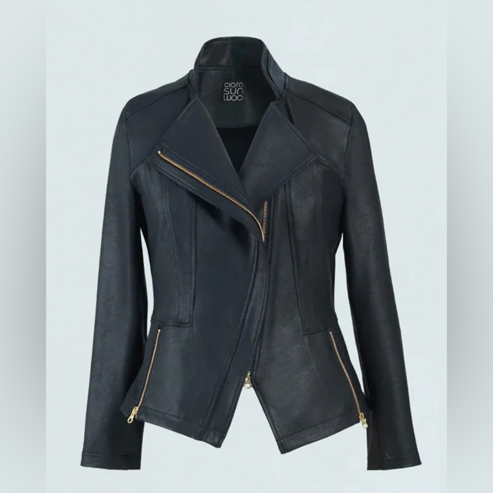 CLARA SUNWOO Liquid Leather Signature Women’s Jacket